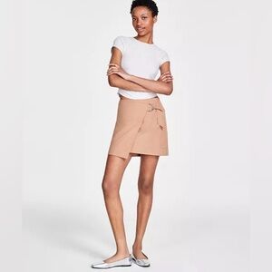 Calvin Klein Jeans tan mini wrap skirt
